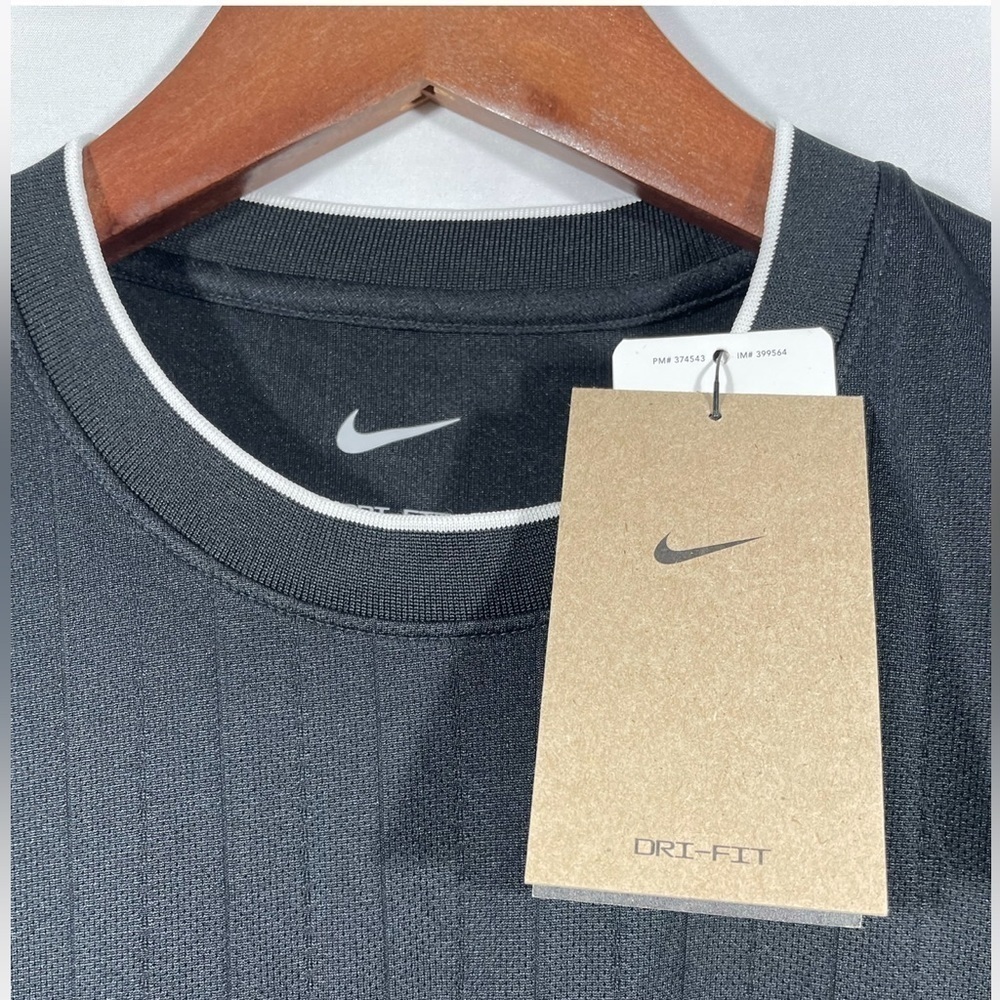 Nike Dri-Fit Mens Referee 2 Jersey Long Sleeve Black Sports Shirt Active Large - Picture 7 of 11